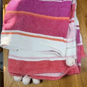 Threshold Pink and Orange Throw Blanket